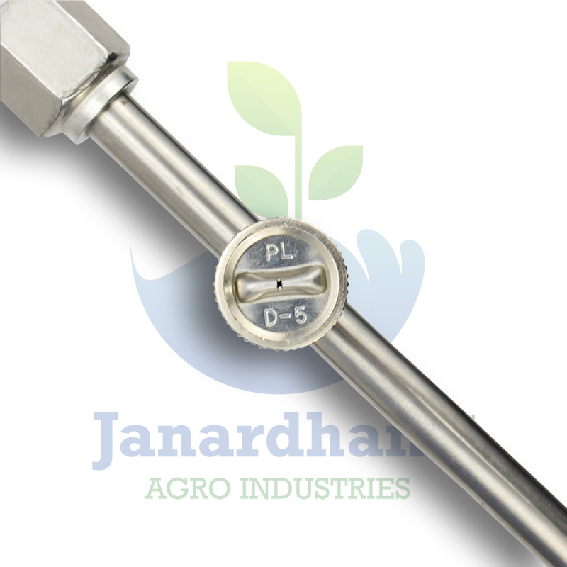 Stainless Steel 2-Hole Nozzle Lance (3/4 Ft) ~23cm | Fine Mist for Single Motor Pumps | Precision Sprayer Attachment for Farming & Garden use - Image 2