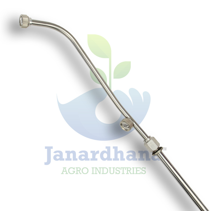 Stainless Steel 2-Hole Nozzle Lance (3/4 Ft) ~23cm | Fine Mist for Single Motor Pumps | Precision Sprayer Attachment for Farming & Garden use - Image 3