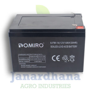 12V 14Ah Rechargeable Lead-acid Battery – 3Kg | Long-Lasting Battery for Sprayer Pump, Solar & Backup Systems (UPS)