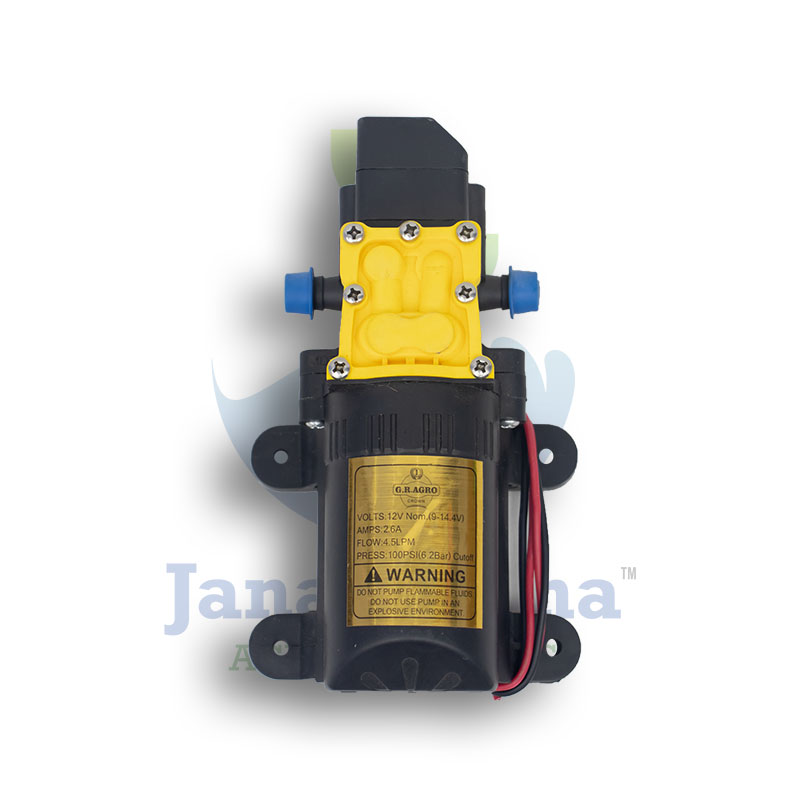 GRAND FLOW 6 LPM 125 PSI Motor (Nipple Type) – 12V Auto Cut-Off Diaphragm Pump for Sprayers