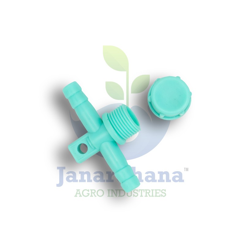 Sprayer Hose T Connector with One Side Thread – 3-Way Hose Joiner for Agricultural Sprayers