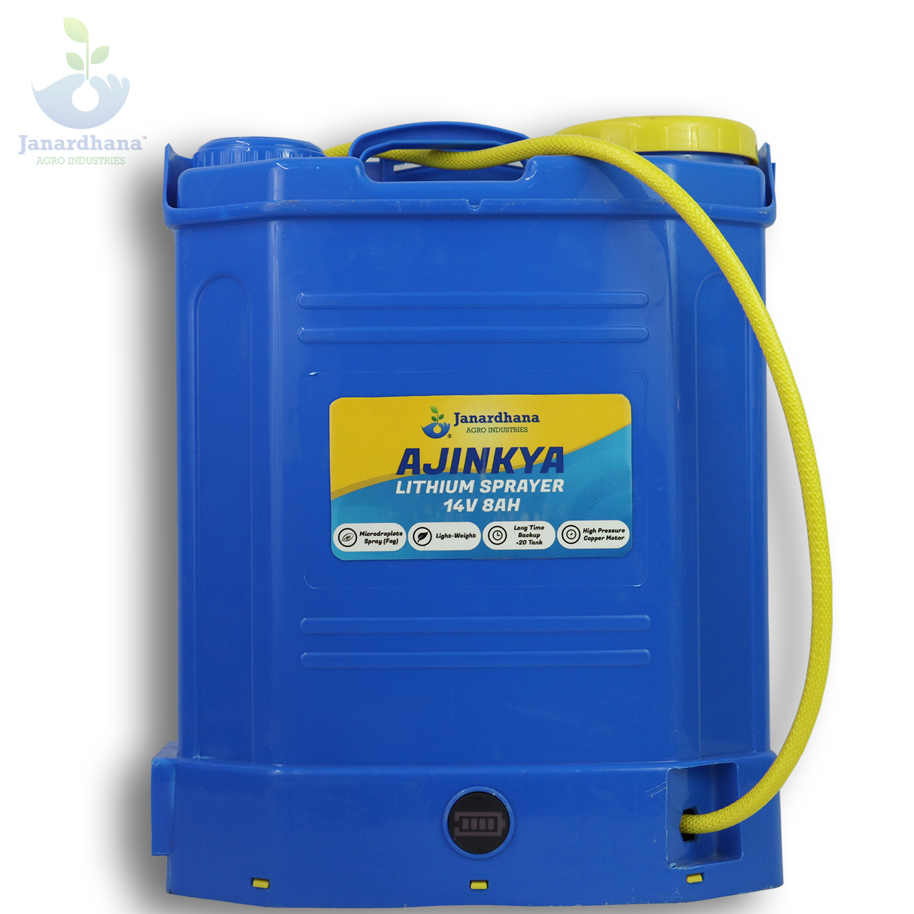 Janardhana Agro Industries Ajinkya 16L 14V 8Ah LiFePO4 Lithium Battery Sprayer | High Pressure 6 LPM Motor | Heavy Duty Agriculture Spray Pump (Made in India) - Image 2